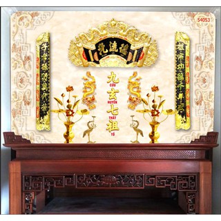 Hot - Tranh Lụa 5D Cao Cấp - Phòng thờ