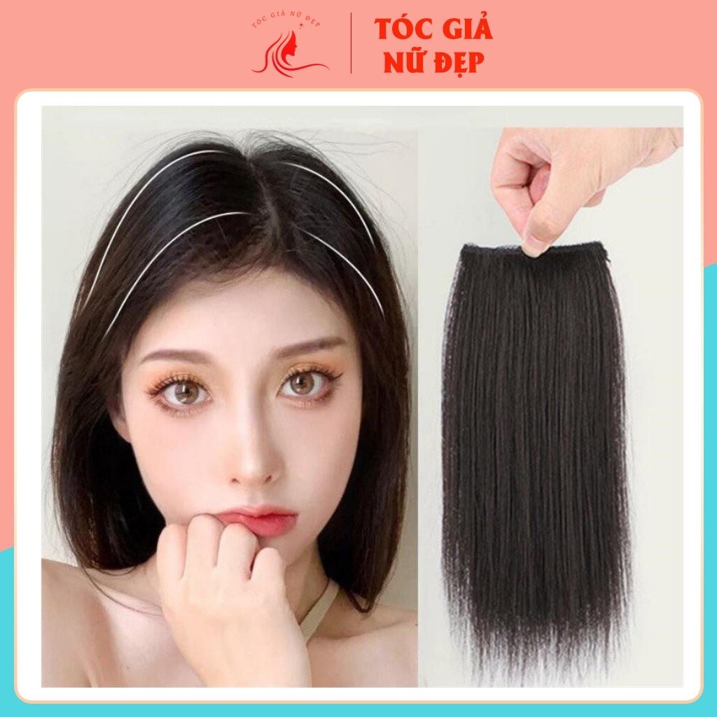 Tóc giả kẹp phồng chân tóc 20cm,tóc tơ mềm mượt, giá 1 cái