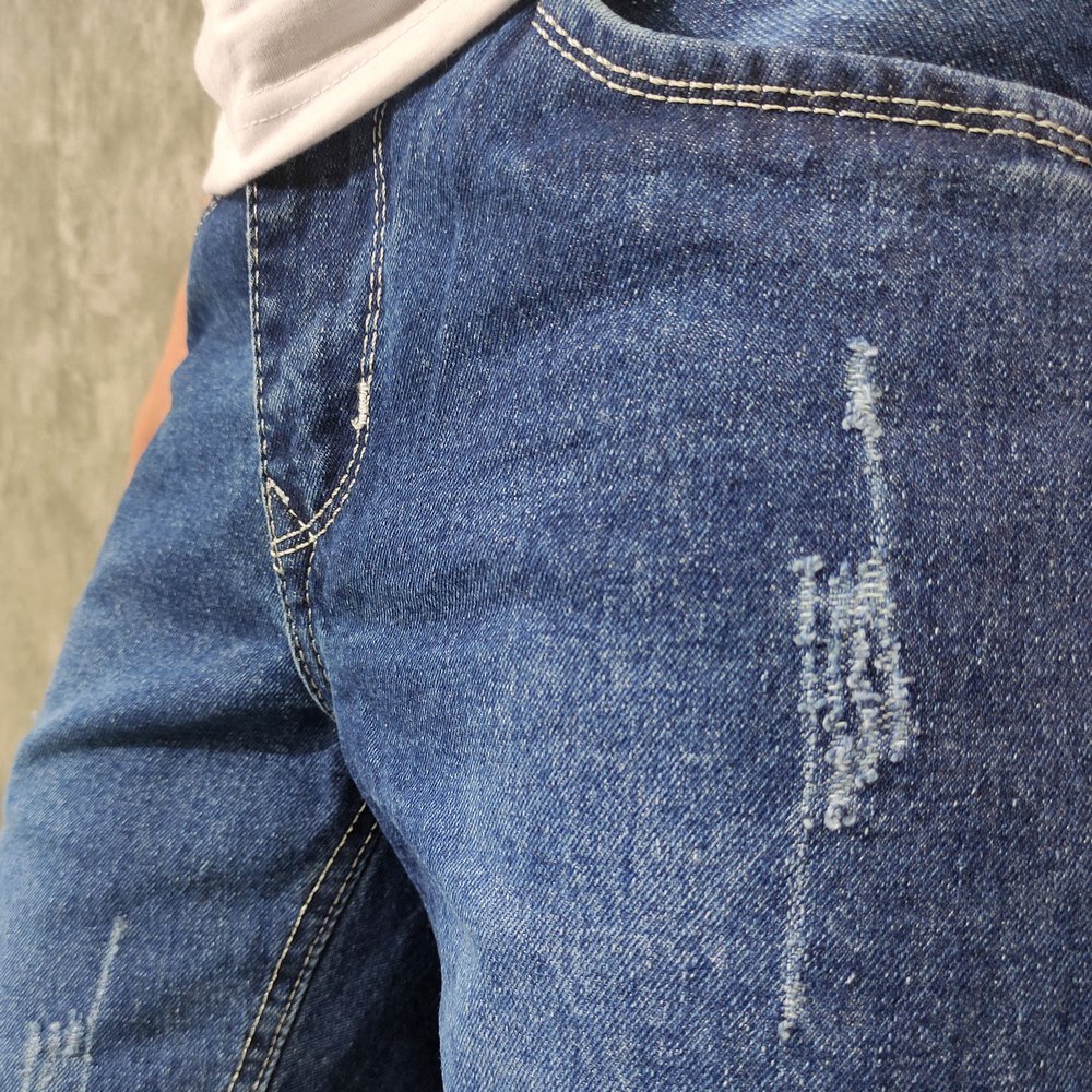 Quần short jeans nam xanh vải dày Q37 MĐ