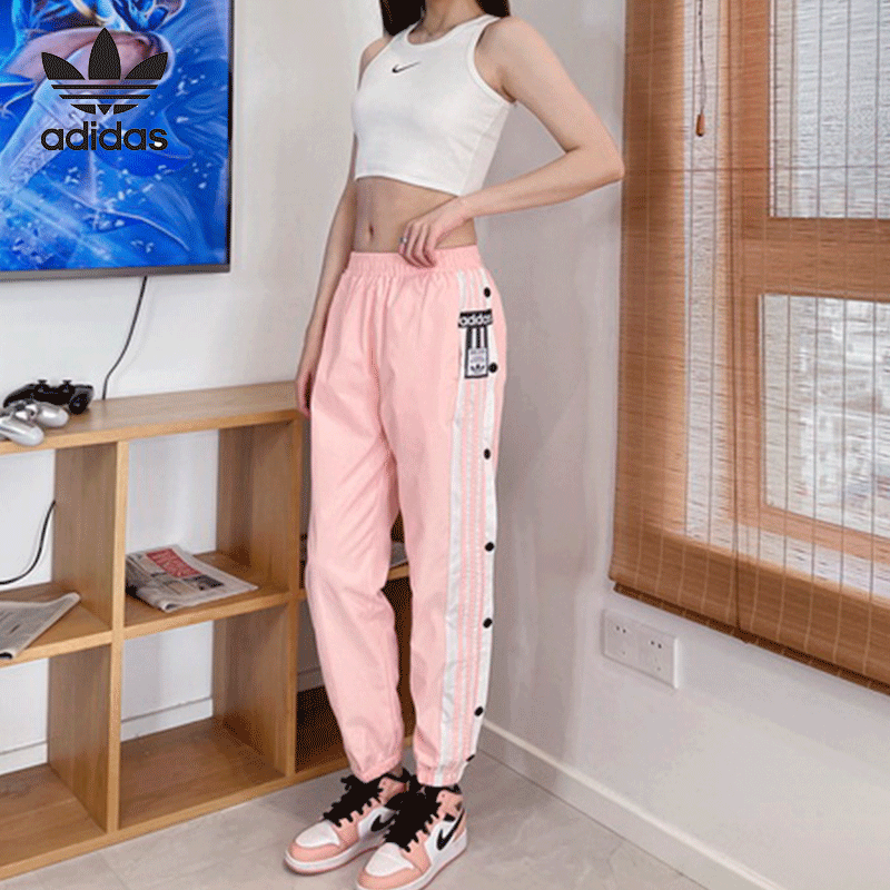 Quần Thể Thao Adidas Ba Sọc Dáng Rộng Thoáng Khí Thời Trang Mùa Hè Dành Cho Nữ