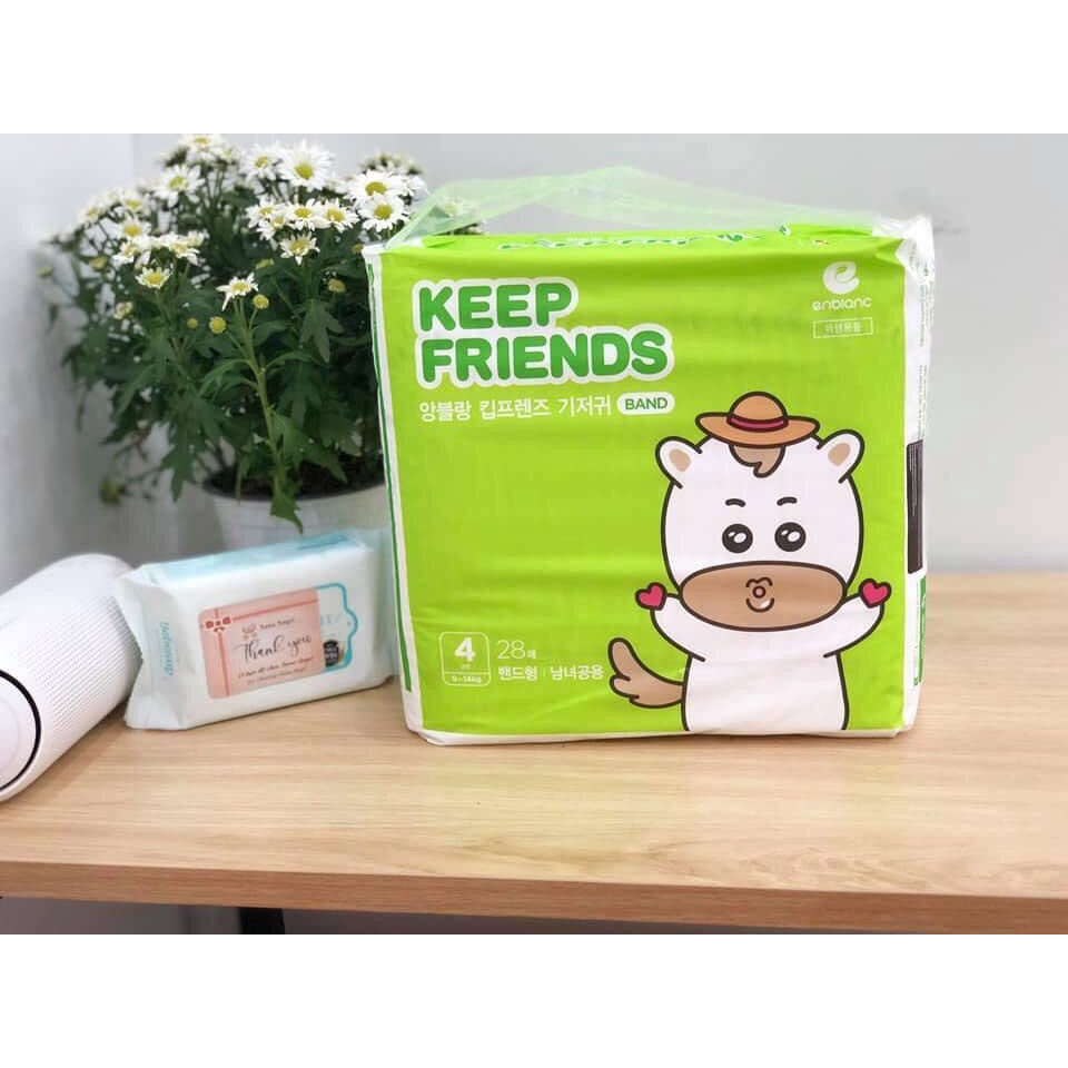 Tã bỉm Keep Friends đủ size cho bé Dán/Quần S40/M32/L28/XL24