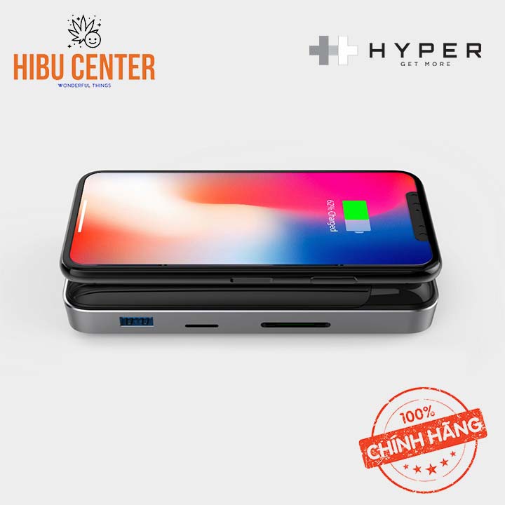 Đế sạc kiêm cổng chuyển HyperDrive 7.5W Wireless Charger USB-C Hub Đột phá về Công nghệ HD258B – HIBUCENTER