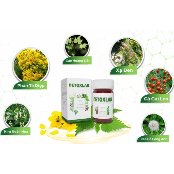 Viên Uống Ký Sinh Trùng DETOXLAB - Diệt Giun Sán Hỗ Trợ Mát Gan Tăng Cường Miễn Dịch Trợ Tiêu Hóa - CHÍNH HÃNG 30 VIÊN
