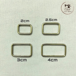 [ĐỦ SIZE] Khoen chữ nhật BẠC SÁNG dùng cho may túi