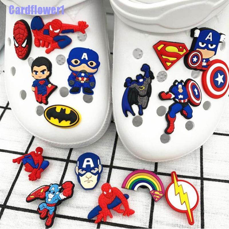 Bộ 10 Dép Crocs Họa Tiết Hoạt Hình Diy Xinh Xắn