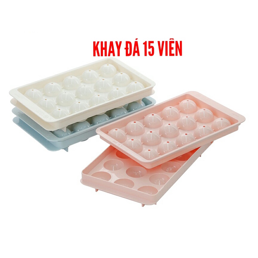 Khay làm đá bi tròn lớn 15 viên Việt Nhật 6979