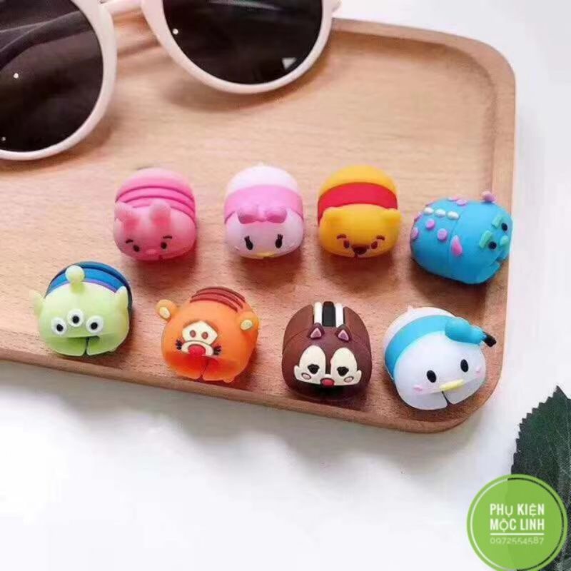 8 mẫu gấu pooh heo pig để lựa  ĐẦU THÚ CẮN CÁP BẢO VỆ CÁP SẠC CHỐNG ĐỨT GẪY DÂY
