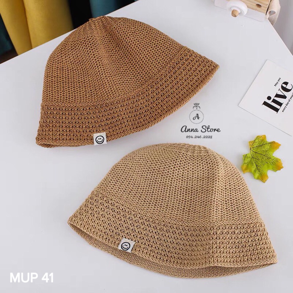 MUP 41 : Mũ cói mềm cho bé vòng đầu 52-54cm
