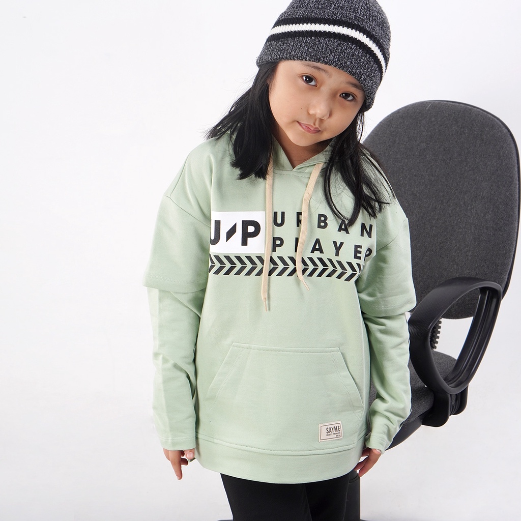 Áo hoodie trẻ em SAYME áo nỉ mũ tay 2 lớp vải da cá dày dặn ấm áp KCHO0010