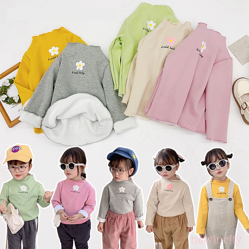 Áo Thun Tay Dài In Hình Hoạt Hình Dễ Thương Cho Bé Gái