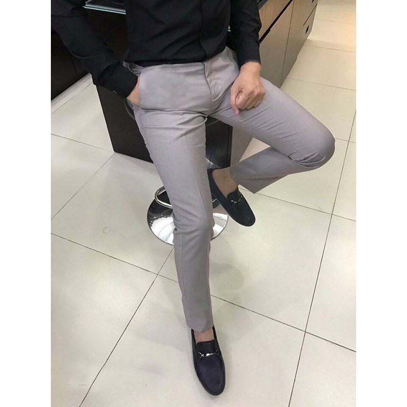 quần tây âu công sở hai màu ghi nhạt và xám trắng chất lượng cao cấp | BigBuy360 - bigbuy360.vn