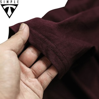 Áo Thun Nam Trơn TSIMPLE (Đỏ Mận)