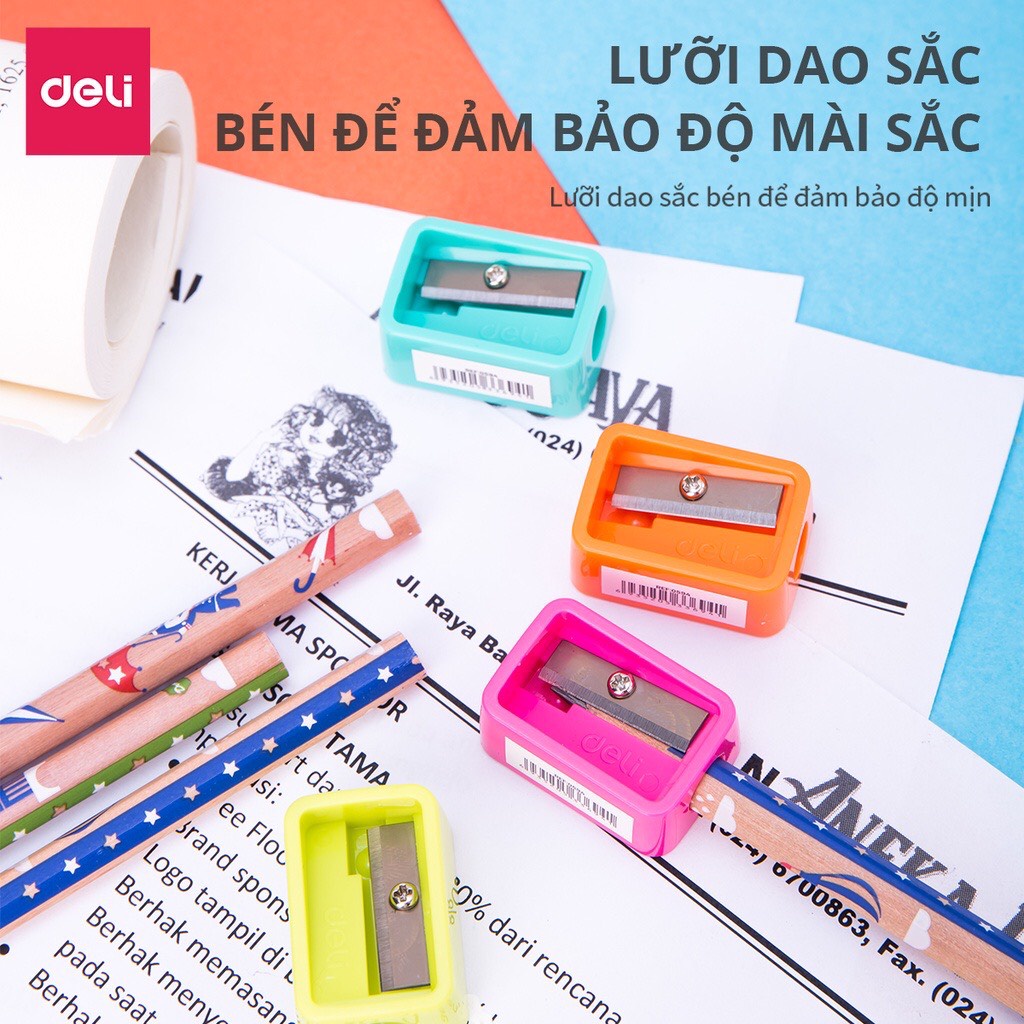 Gọt bút chì Deli 0594 - Gọt bút chì mini cao cấp - MIYABI STORE