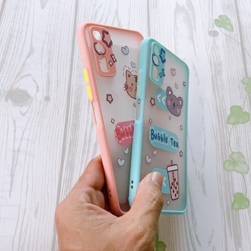Ốp lưng nhám viền cao su non Vivo V/Vivo Y20/Y20S/Y12S /Y11/Y12/Y15/Y17/U10 cute