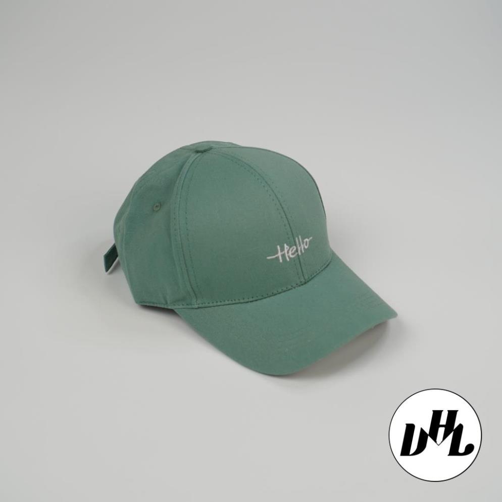 Nón kết, mũ lưỡi trai thêu chữ HELLO vải NHUNG phong cách Ulzzang form unisex nam nữ (Ảnh thật)