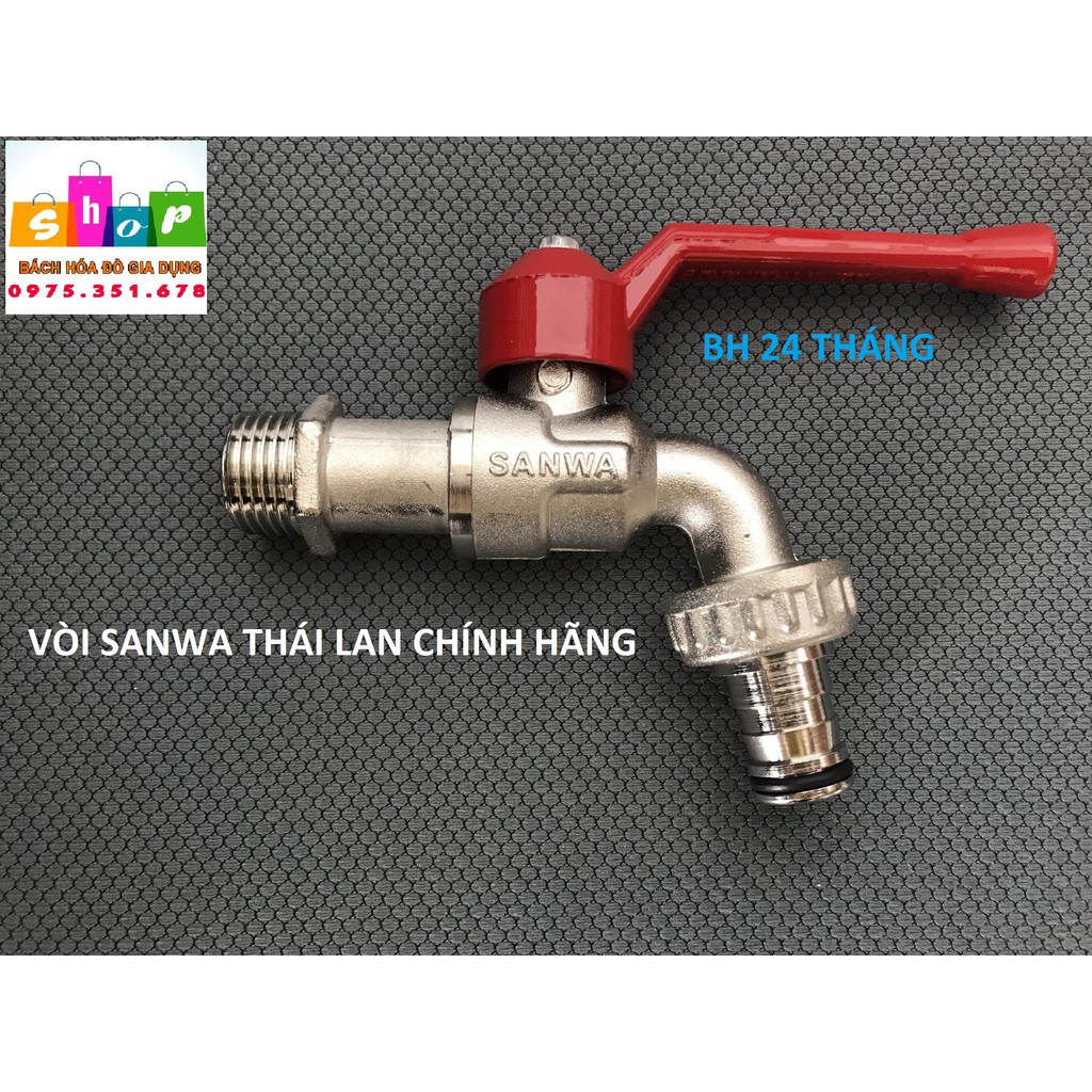 Vòi Tay Gạt Sanwa 15 Hàng Nội Địa Thái Lan BH 24T-Hàng chính hãng-Giadung24h