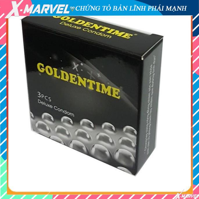 Bao cao su GAI BI Goldentime SIÊU MỎNG mê đắm chị em/nhiều gel/tránh thai/49mm