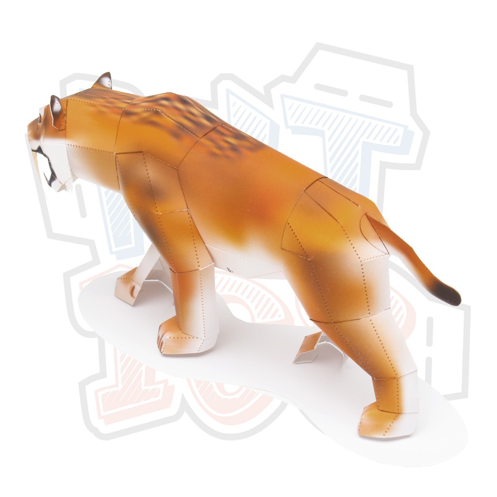 Mô hình giấy động vật Hổ răng kiếm