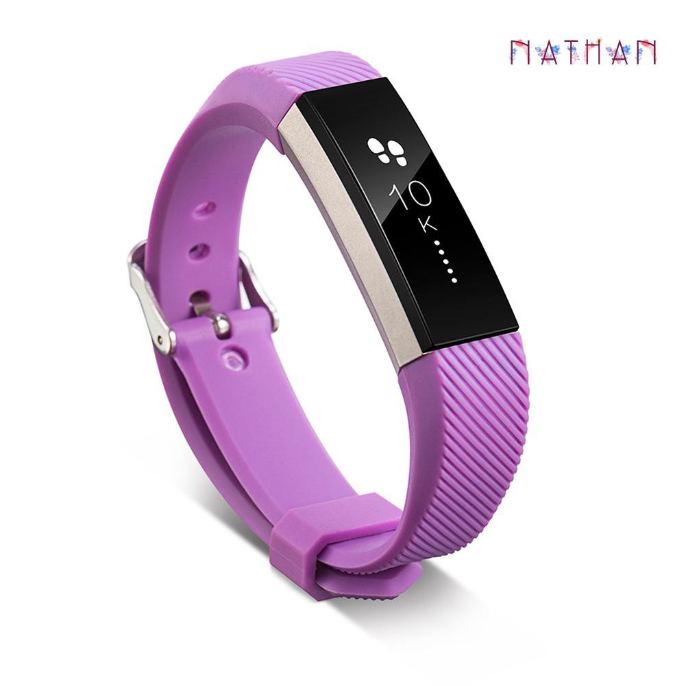 Dây Đeo Thay Thế Chất Liệu Silicon Màu Trơn Thời Trang Cho Fitbit Alta