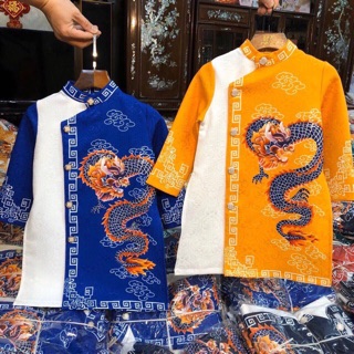 Áo dài gấm loại 1 cho bé trai(hết đỏ)