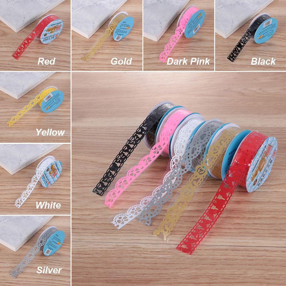 Cuộn Băng Keo Họa Tiết Hoa Lấp Lánh Dùng Trang Trí Sổ Tay DIY