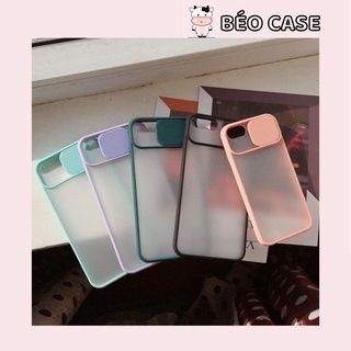 Ốp lưng iphone trượt camera đủ màu viền nhám bảo vệ camera