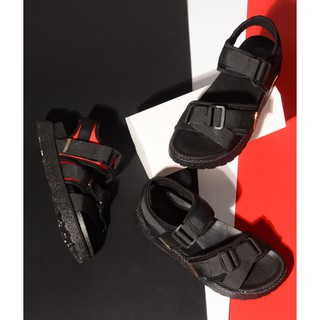 FREE SHIP TỪ 150K-Sandal nữ xăng đan nữ đế cao su dây vải đen đỏ