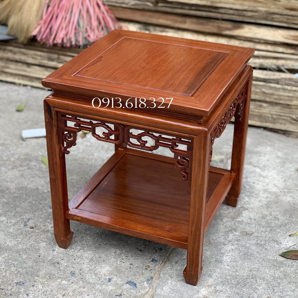 Đôn Vuông Cỡ Lớn 40cm Phòng Khách Gỗ Hương Cao 50,60,70,80