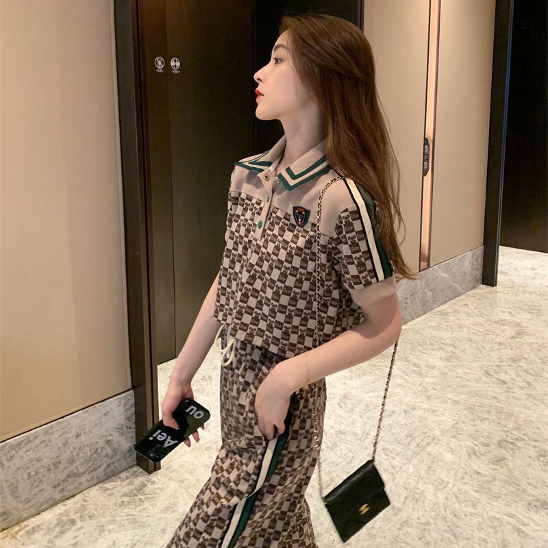 Áo/Quần/Bộ đồ thể thao hai mảnh phong cách retro phương tây thời trang mùa hè 2022