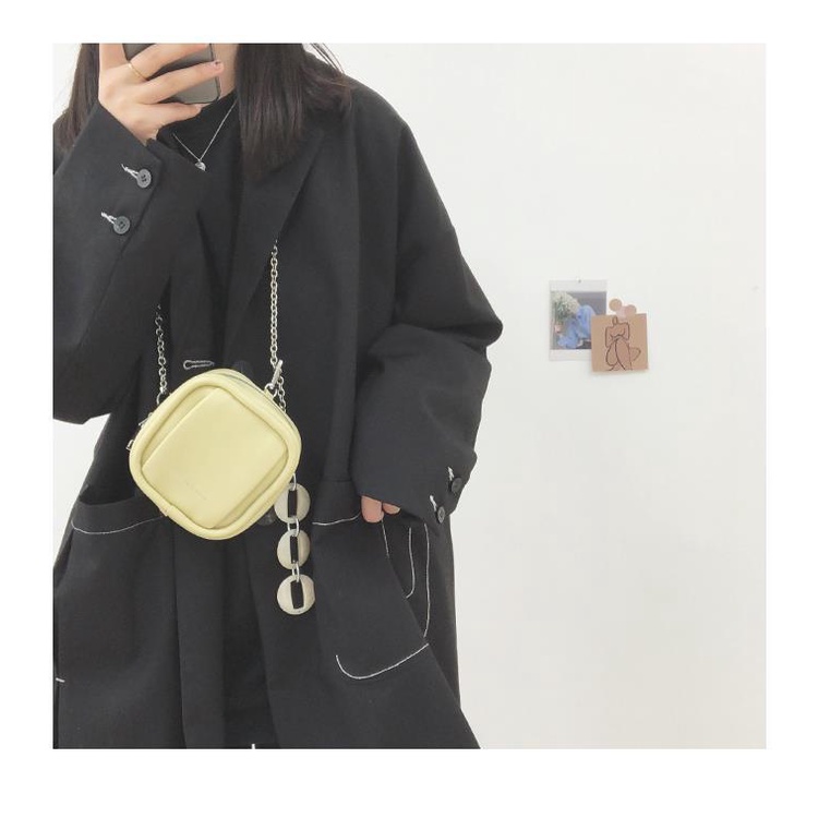 Túi Đeo Chéo Mini Hình Vuông Màu Macaron Phong Cách Phương Tây Thời Trang Mùa Hè Mới 2022