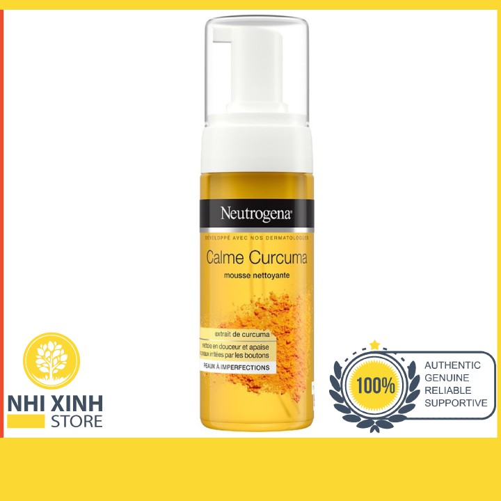 Sữa Rửa Mặt Tạo Bọt Từ Nghệ Neutrogena Calme Curcuma Mousse Nettoyante 150ml