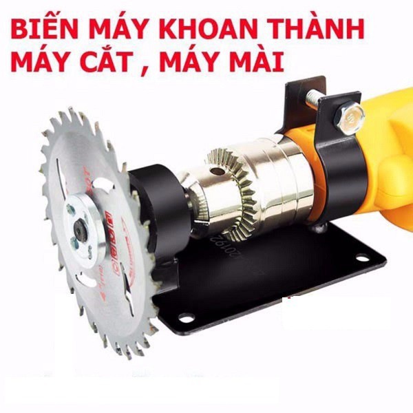 Bộ chuyển máy khoan thành máy cắt, máy mài có bàn