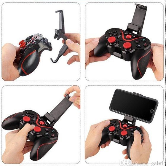 Tay cầm chơi game Bluetooth Terios T3 (Có giá đỡ ĐT)