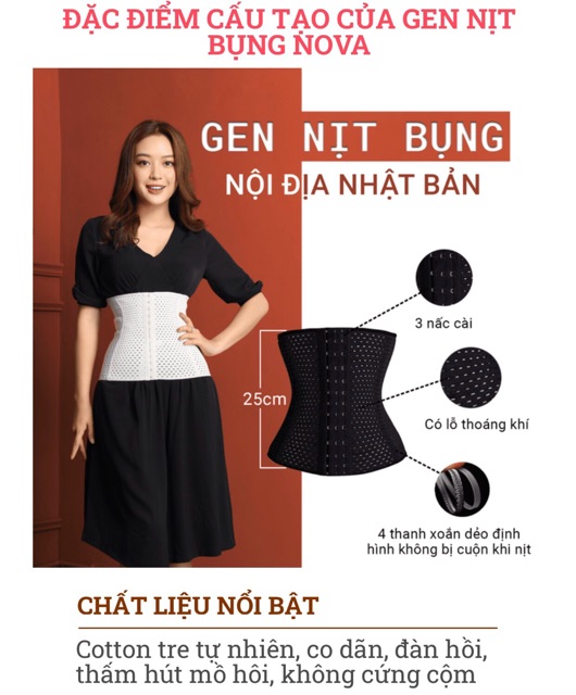 Gen Siết eo Thông hơi Chống cuộn , Đai nịt bụng nova giảm eo Sau sinh