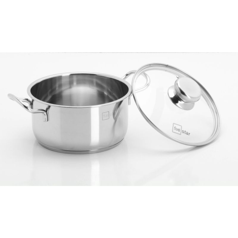 BỘ nồi inox FIVESTAR 16/18/20/24 CM NẮP kiếng bếp từ ( HÀNG CHÍNH HÃNG BẢO HÀNH 5 NĂM)