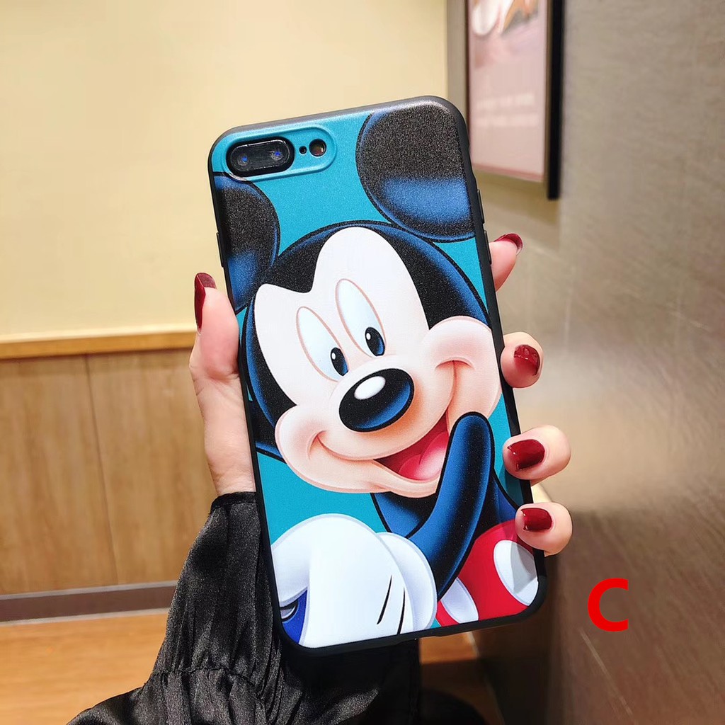 iPhone SE 2020 6S 6 6S+ 6plus 7plus 7+ 8 Plus X xs xr xsmax 11 Pro Max 3D painted Korean cartoon Mickey Mouse phone case
