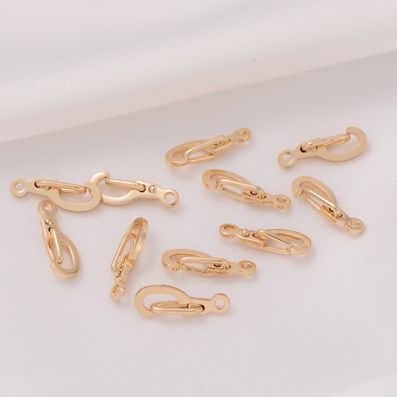 Móc Khóa Càng Cua Bằng Đồng 14K Màu Vàng Chuyên Dụng Làm Đồ Trang Sức diy