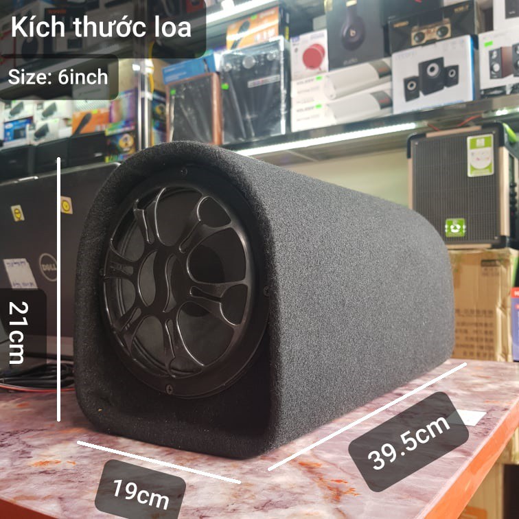 Loa CROWN 6: Dáng ống tròn, Có Bluetooth, Bass 16, Nguồn điện 220v và 12v