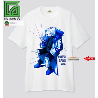 Áo Thun Trẻ Em In Hình Eror 404 Sans Fell Sans mạnh ngầu Vải Thái S360 Greenshopct