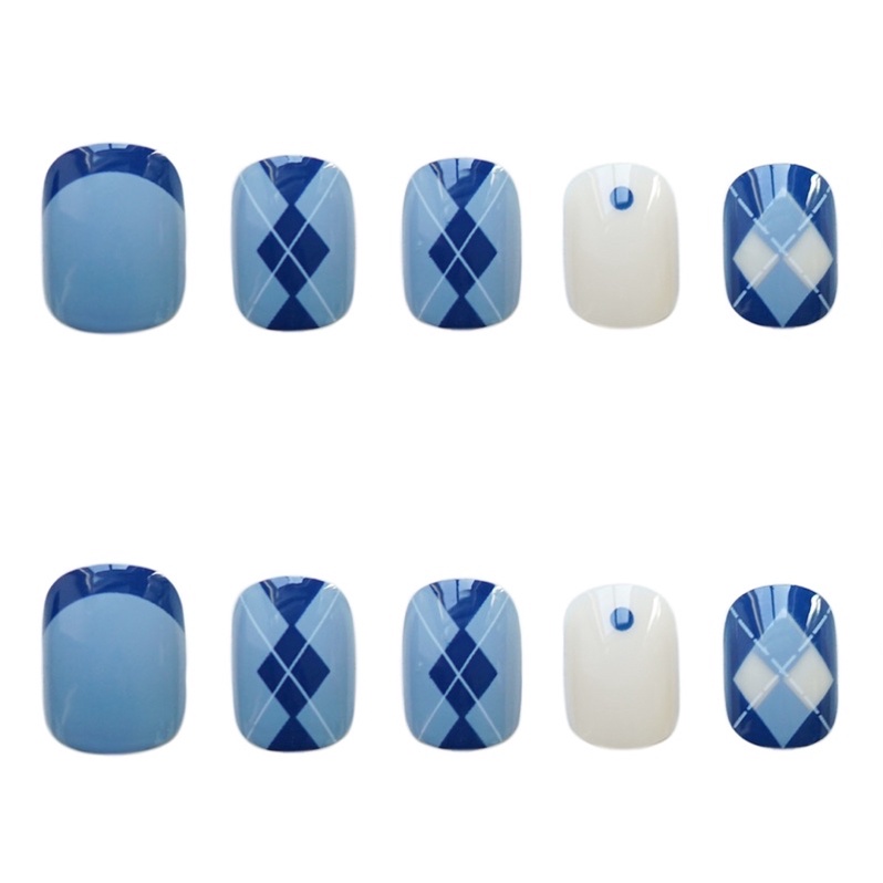 Set 24 móng giả N332 dáng móng ngắn ( Tặng kèm keo và dũa )