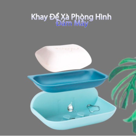 Hộp Để Xà Phòng Hình Đám Mây 2 Lớp Gắn Tường Siêu Chắc