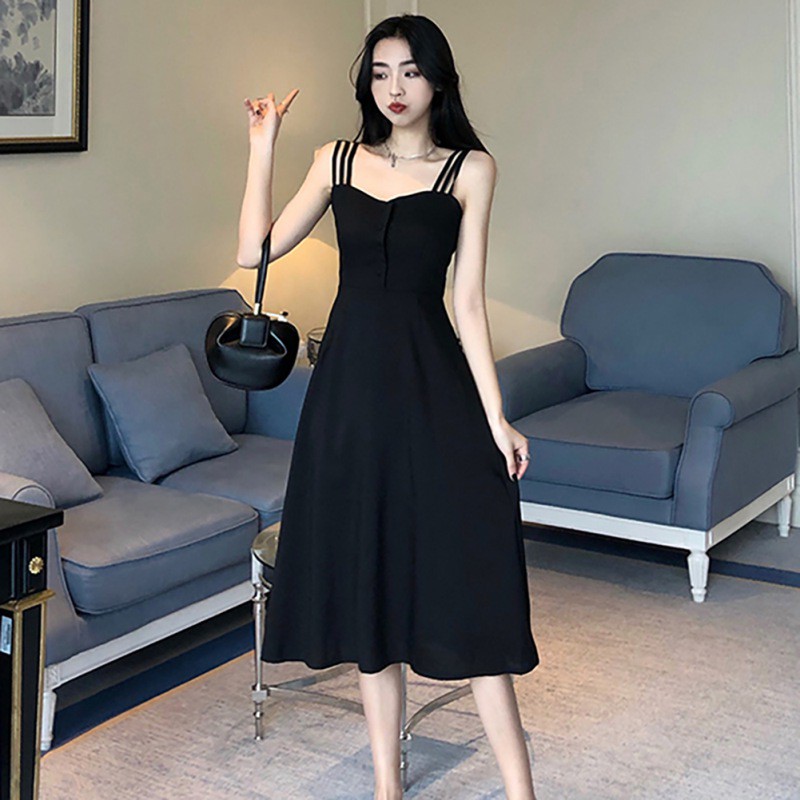 Đầm xòe thời trang màu trơn cho nữ