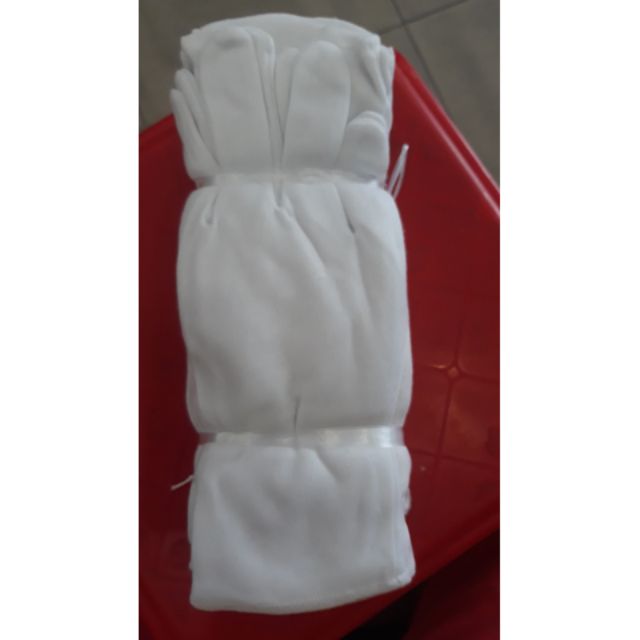 Găng tay vải trắng cotton - vải thun