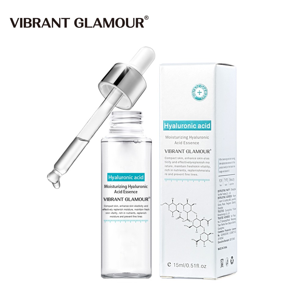 Serum Dưỡng Da Mặt Vibrant Glamour Hyaluronic Acid Chống Lão Hóa Thu Nhỏ Lỗ Chân Lông Dưỡng Ẩm Làm Trắng Da 15ml