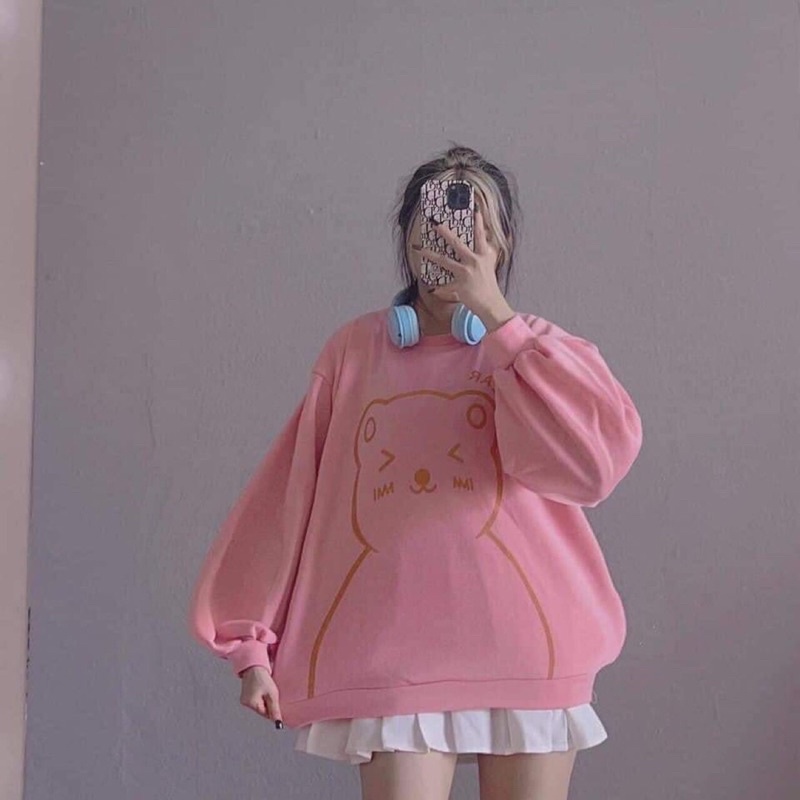 Sweater hình gấu dễ thương vải nỉ dày | BigBuy360 - bigbuy360.vn