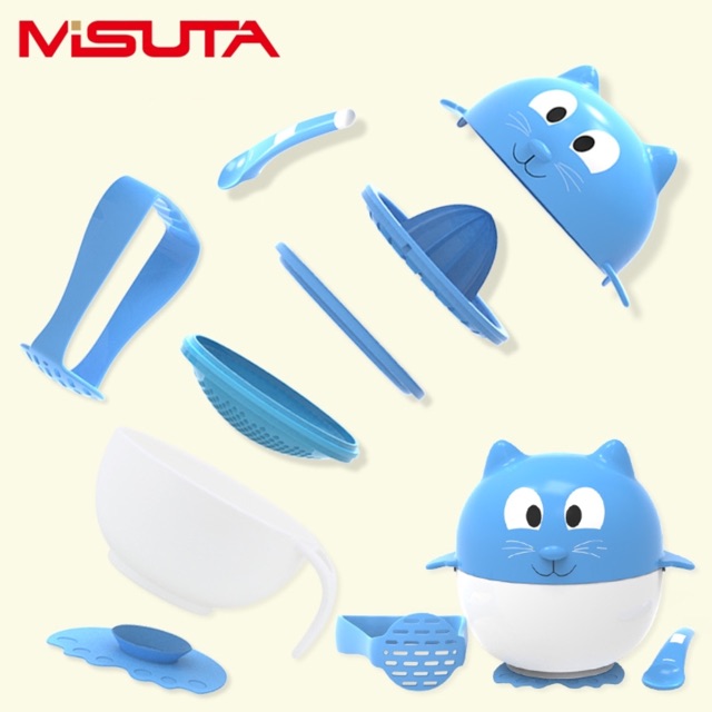 Bộ dụng cụ chế biến ăn dặm hình thú hãng Misuta ms55115