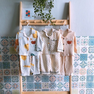 Bộ pyjama và yukata đùi cho bé