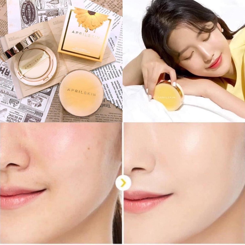 Phấn nước APRIL SKIN REAL AMPOULE GLOW Cushion SPF50+PA++++ 13g | BigBuy360 - bigbuy360.vn