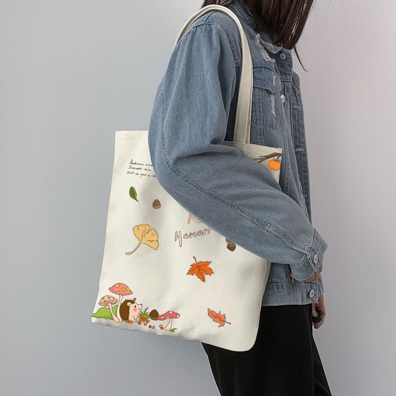 Túi Xách Vải Canvas Ttf046 In Hình Anime Phong Cách Nhật Bản Dành Cho Nữ