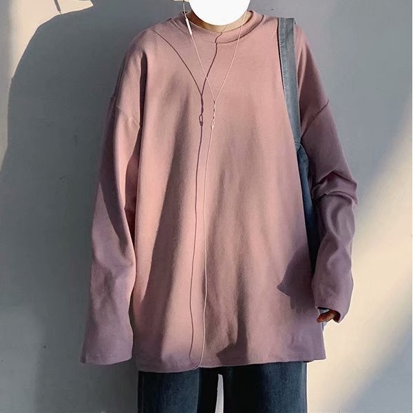 Áo phông trơn tay dài fom rộng M - 2XL( 40 đến 110kg) TM2 | BigBuy360 - bigbuy360.vn